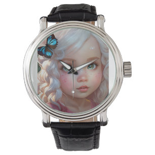 Flutterflügel: T - Shirt für Wasserfarben-Schmette Armbanduhr