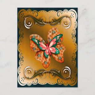 Flutterfly Butterfly grenzt Postkarte