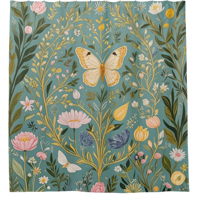 Fluttering Dreamscape Duschvorhang (Vorderseite)