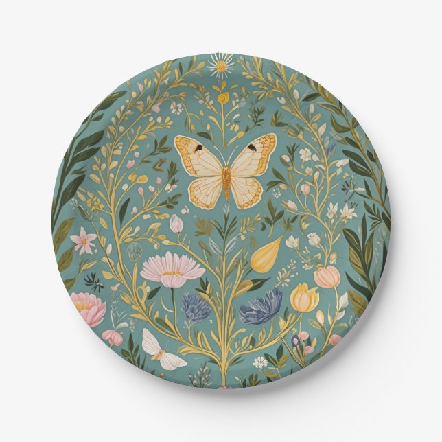 Fluttering Dreamscape Pappteller (Vorderseite)