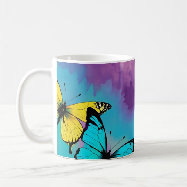 Fluttering Elegance Butterfly Tasse (Links)