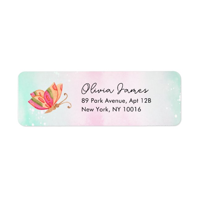 Fluttering Pink Butterfly Girl 1st Birthday  (Vorne)