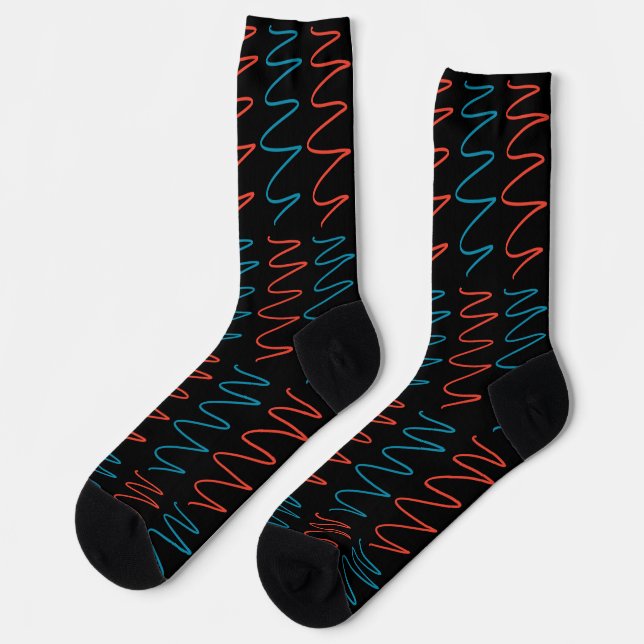"Flux Swirl"-Crew-Socken - Schwarz Socken (Linkes Detail)