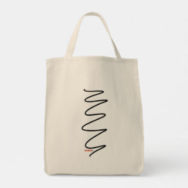 Flux Swirl Leinwand Tote Bag - Schwarz Tragetasche