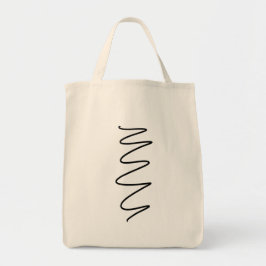 Flux Swirl Leinwand Tote Bag - Schwarz Tragetasche