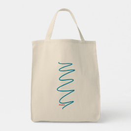 Flux Swirl Leinwand Tote Beutel - Aquamarin Tragetasche