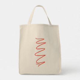 Flux Swirl Leinwand Tote Beutel - Rot Tragetasche