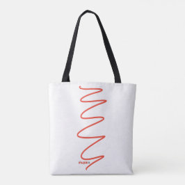 Flux Swirl White Tote Bag - Rot