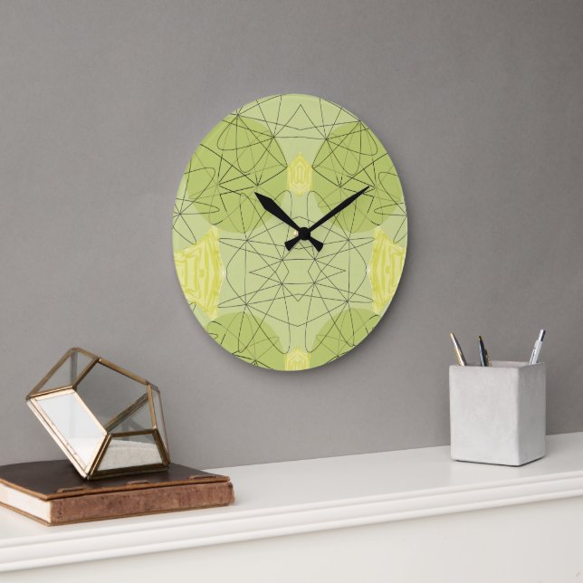  Fluxos em Verde   Große Wanduhr (Büro)