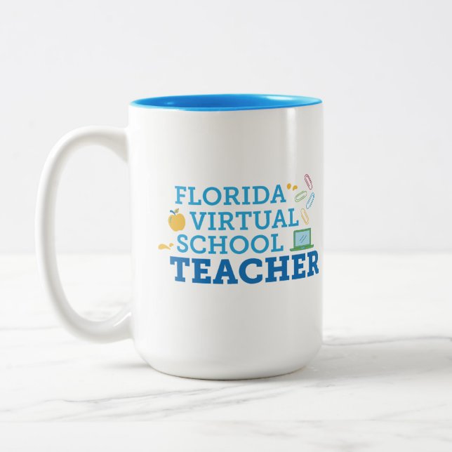 FLVS-Lehrer-Kaffeetasse  Zweifarbige Tasse (Links)
