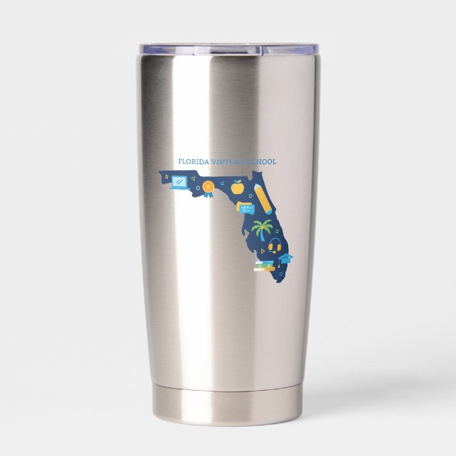 FLVS Tumbler des Bundesstaates Florida Thermobecher (Vorderseite)
