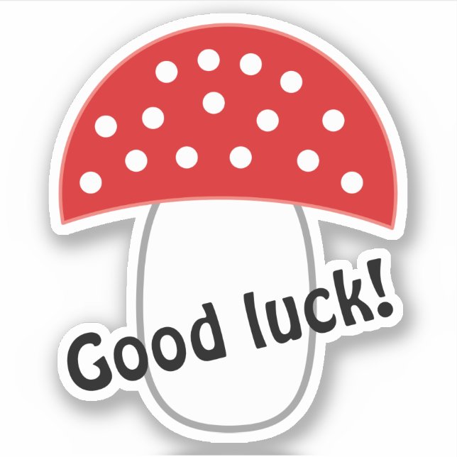 Fly agaric gewährt viel Glück und Vermögen! Aufkleber (Vorderseite)