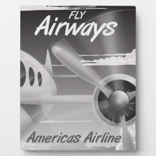Fly Airways Vintage Reiseplakat. Fotoplatte