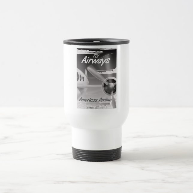 Fly Airways Vintage Reiseplakat Reisebecher (Mittel)