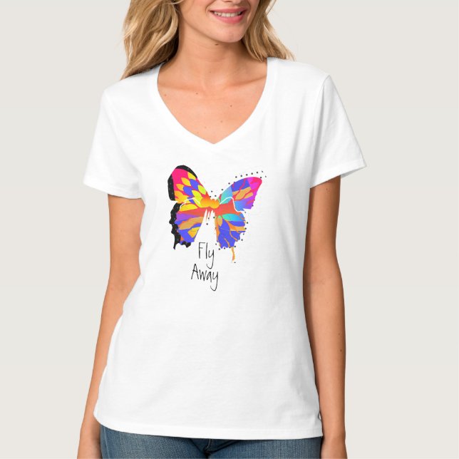 Fly Away Butterfly Women's T - Shirt (Vorderseite)