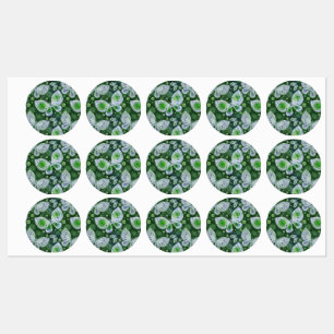 Fly Away Paisley Butterfly Print Green Etiketten