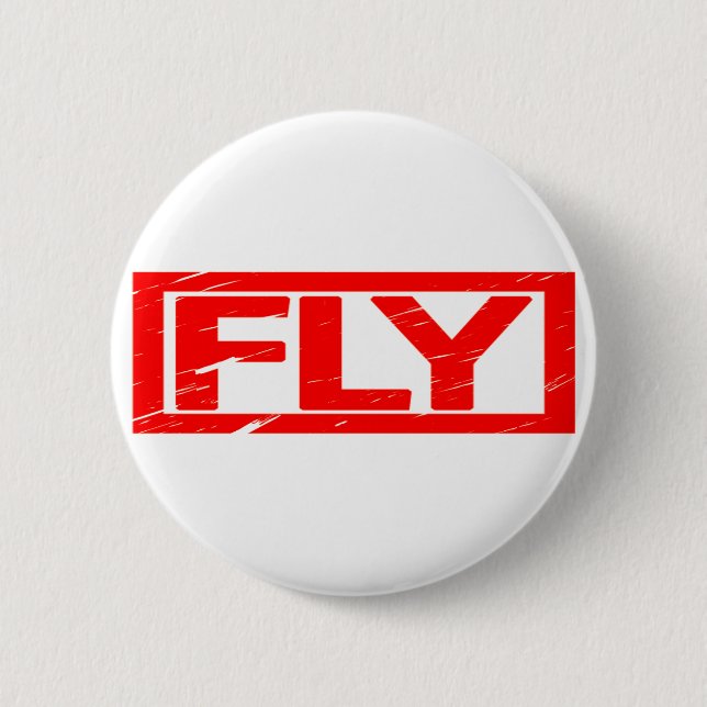 Fly Briefmarke Button (Vorderseite)