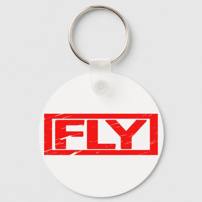 Fly Briefmarke Schlüsselanhänger (Vorderseite)