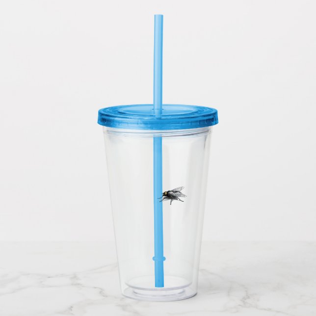 Fly Buddy Blue Acryltumbler Acryltrinkbecher (Vorderseite)