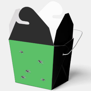 Fly Buddy fliegt viele grüne und schwarze Abholbox Geschenkschachtel