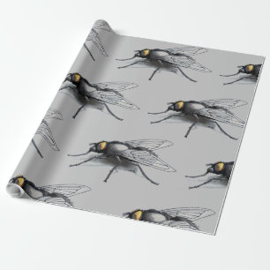 Fly Buddy graues glänzendes Packpapier