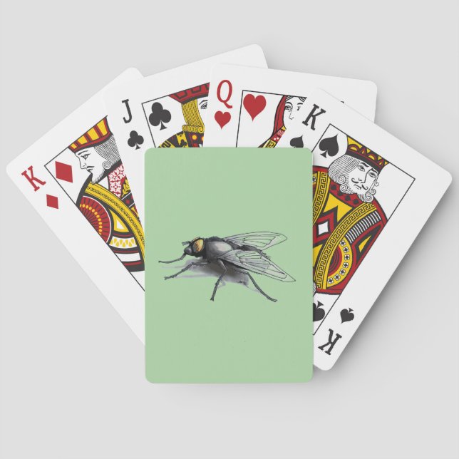 Fly Buddy Green Poker spielt Karten Spielkarten (Rückseite)
