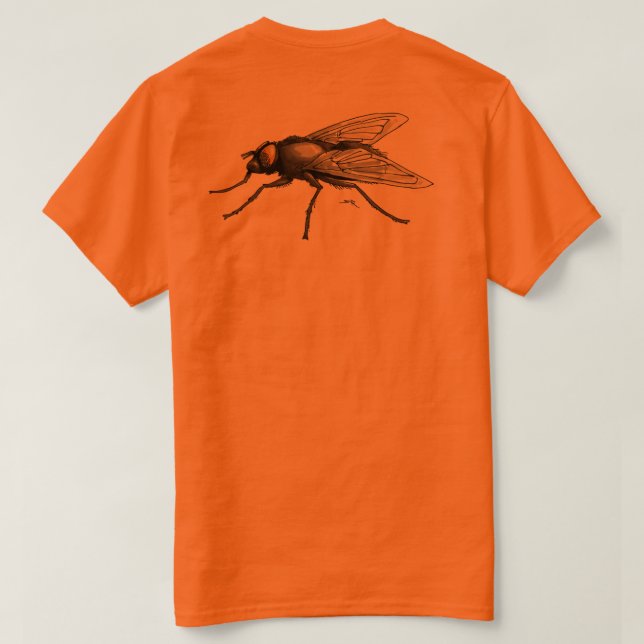Fly Buddy Women Orange T - Shirt zurück (Design Rückseite)
