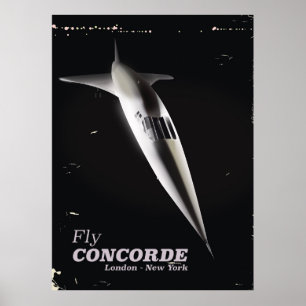 Fly Concorde Vintages Reiseplakat Poster