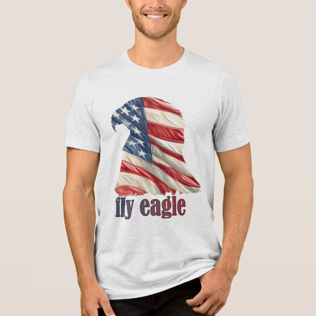 Fly Eagle - USA Pride Edition Tri-Blend Shirt (Vorderseite)