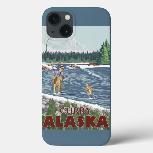 Fly Fisherman - Curry, Alaska Case-Mate iPhone Hülle (Rückseite)