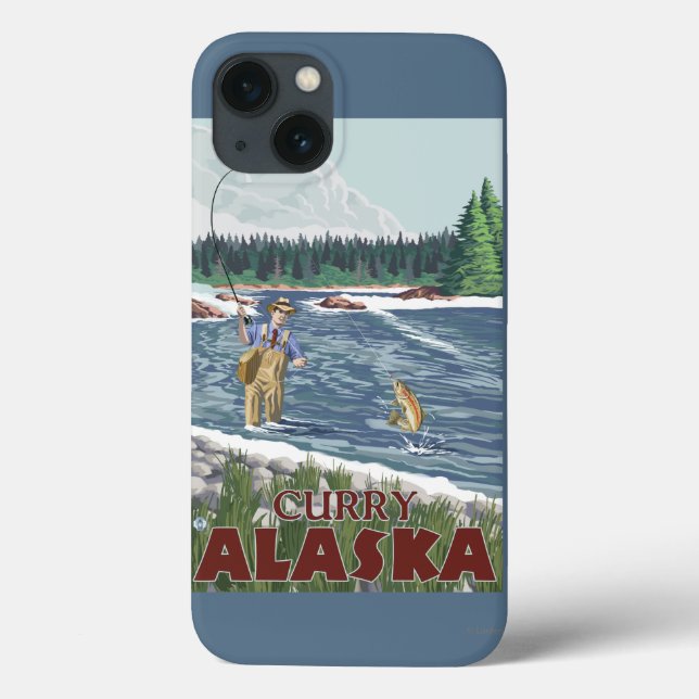 Fly Fisherman - Curry, Alaska Case-Mate iPhone Hülle (Rückseite)