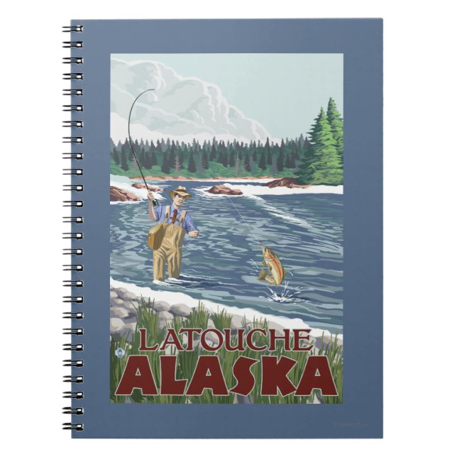 Fly Fisherman - Latouche, Alaska Notizblock (Vorderseite)