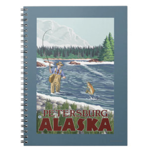 Fly Fisherman - Petersburg, Alaska Notizblock