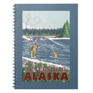 Fly Fisherman - Petersburg, Alaska Notizblock