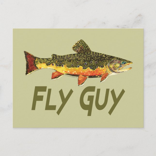 Fly Fisherman Postkarte (Vorderseite)