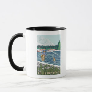 Fly Fisherman - West Yellowstone, Montana Tasse