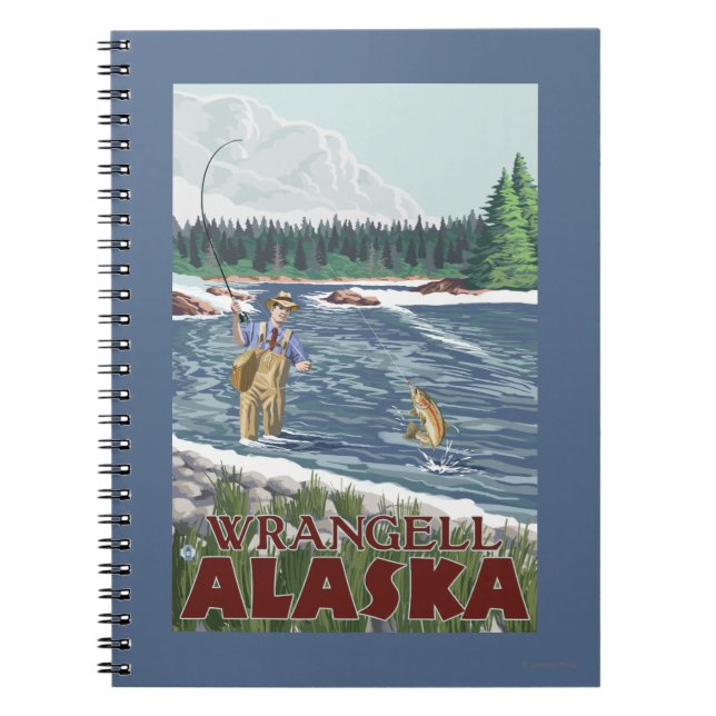 Fly Fisherman - Wrangell, Alaska Notizblock (Vorderseite)