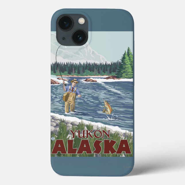 Fly Fisherman - Yukon, Alaska Case-Mate iPhone Hülle (Rückseite)