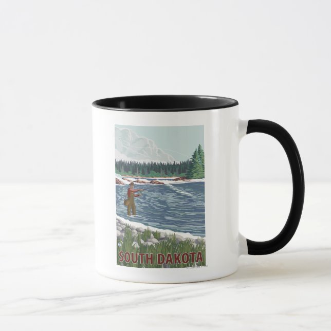 Fly FishermanSouth Dakota Tasse (Rechts)