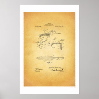 Fly Fishing 1921 US-Patentposter - A Winnie Poster