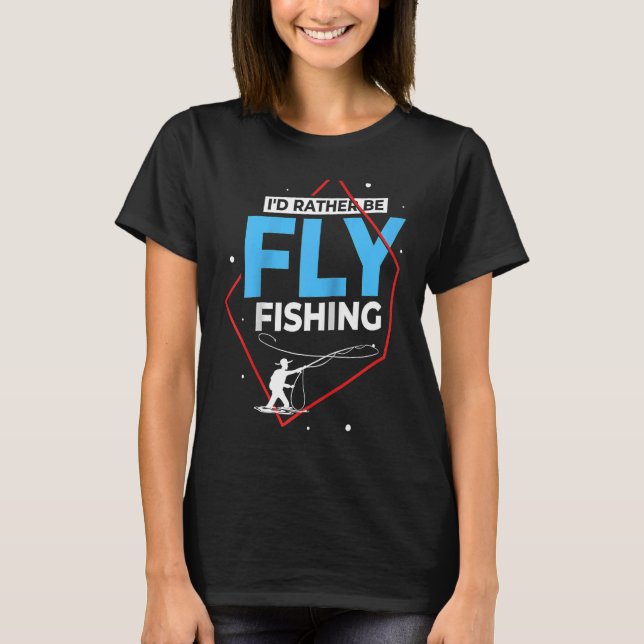 Fly Fishing Flies Fisherman Rod Bait Reel Lures Ra T-Shirt (Vorderseite)