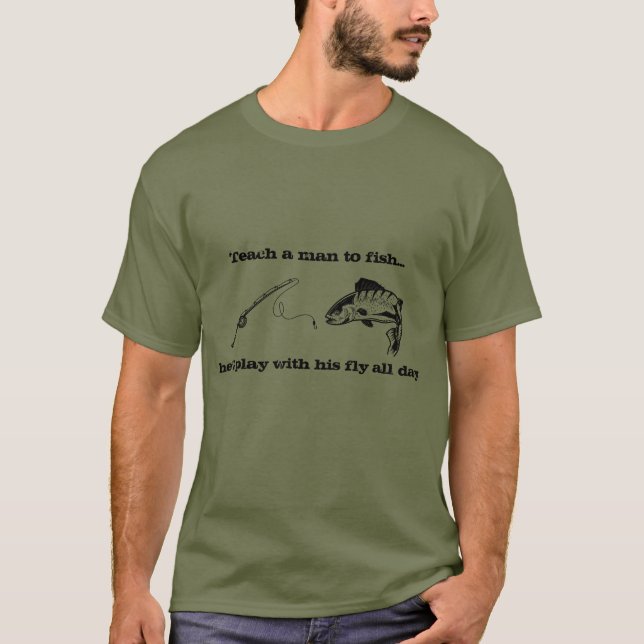 Fly Fishing Fun T-Shirt Basic Dark T - Shirt (Vorderseite)