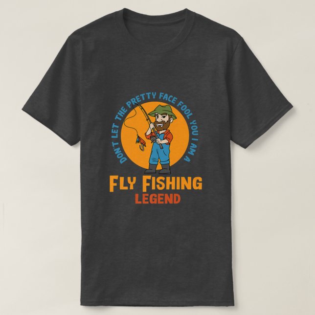 Fly Fishing Legend Nature Hobby Fisherman  T-Shirt (Design vorne)
