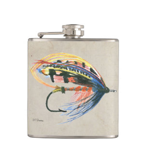 Fly Fishing Lure Art Lachs Fly Lure Flachmann