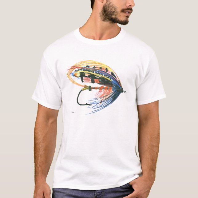 Fly Fishing Lure Art Lachs Fly Lure T-Shirt (Vorderseite)