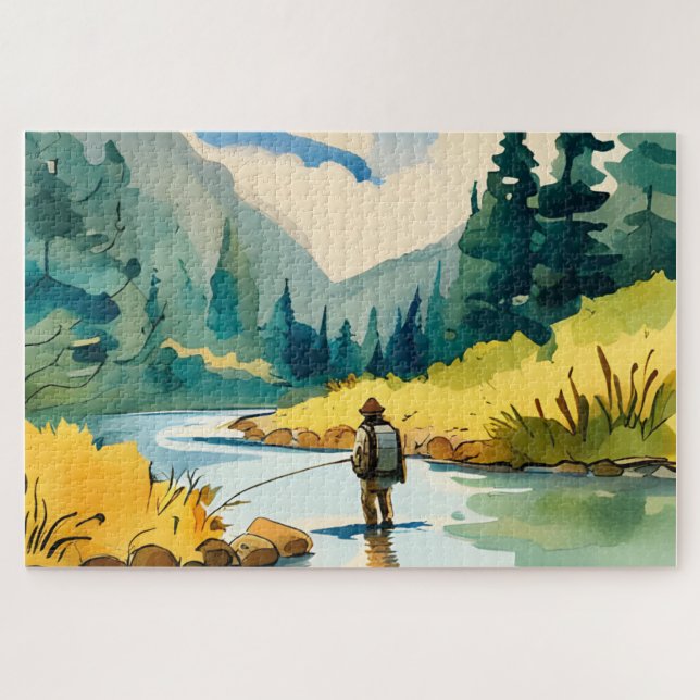 Fly Fishing-Puzzle Puzzle (Horizontal)