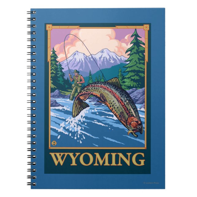 Fly Fishing Scene - Wyoming Notizblock (Vorderseite)
