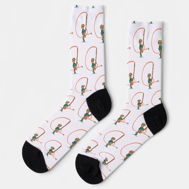 Fly Fishing Socken (Linkes Detail)
