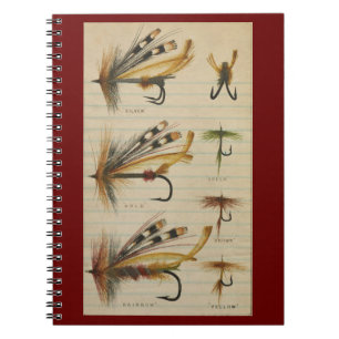 Fly Fishing Tackle Flies Spiral Foto Notebook Notizblock