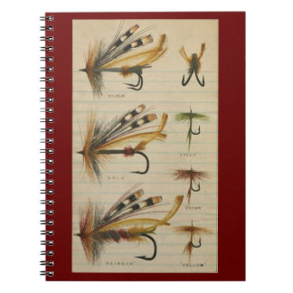 Fly Fishing Tackle Flies Spiral Foto Notebook Notizblock